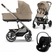 Stroller Cybex Balios S Lux 3 in 1 Almond Beige car seat  Cloud G Magic Black