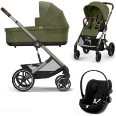Stroller Cybex Balios S Lux 3 in 1 Moss Green car seat  Cloud G Magic Black