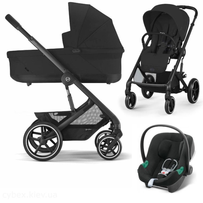 Stroller Cybex Balios S Lux 3 in 1 Moon Black car seat Aton B2 Volcano Black 