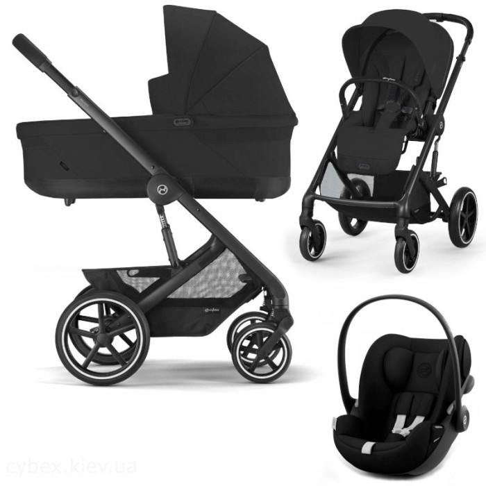 Коляска Cybex Balios S Lux 3 в 1 Moon Black автокрісло Cloud G Magic Black 