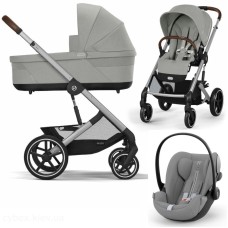 Stroller Cybex Balios S Lux 3 in 1 Stone Grey car seat  Cloud G plus Stone Grey