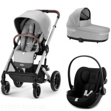 Stroller Cybex Balios S Lux 3 in 1 Stone Grey car seat  Cloud G Magic Black