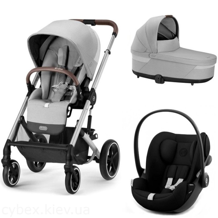 Коляска Cybex Balios S Lux 3 в 1 Stone Grey автокрісло Cloud G Magic Black