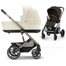 Stroller Cybex Balios S Lux Taupe 2 in 1 Chocolate Brown carrycot Seashell Beige
