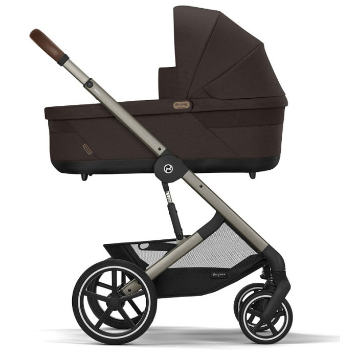 Stroller Cybex Balios S Lux Taupe 2 in 1 Seashell Beige carrycot Chocolate Brown