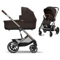 Stroller Cybex Balios S Lux Taupe 2 in 1 Chocolate Brown