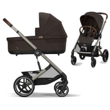 Stroller Cybex Balios S Lux Taupe 2 in 1 Chocolate Brown