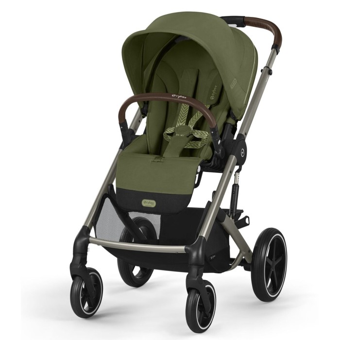 Stroller Cybex Balios S Lux Taupe 2 in 1 Moss Green carrycot Almond beige