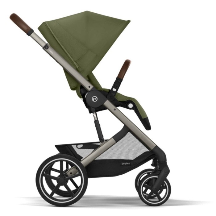 Stroller Cybex Balios S Lux Taupe 2 in 1 Moss Green carrycot Almond beige