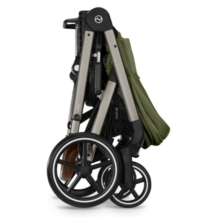 Stroller Cybex Balios S Lux Taupe 2 in 1 Moss Green carrycot Almond beige
