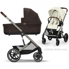 Stroller Cybex Balios S Lux Taupe 2 in 1 Seashell Beige carrycot Chocolate Brown