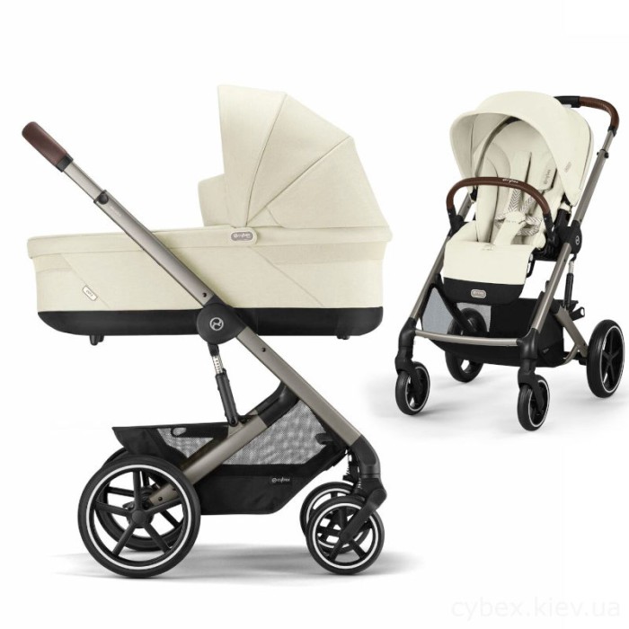 Stroller Cybex Balios S Lux Taupe 2 in 1 Seashell Beige