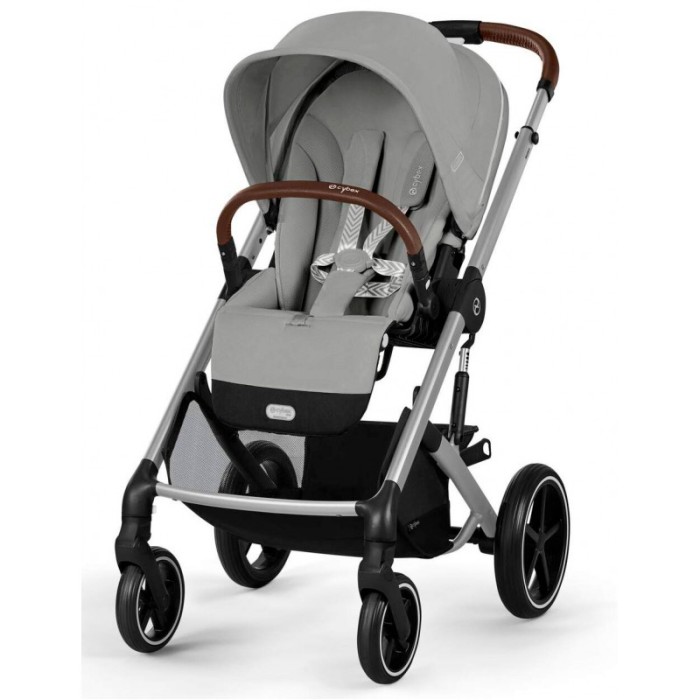 Cybex Balios S Lux SLV Stone Grey carrycot Ocean Blue stroller 2 in 1