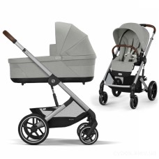 Stroller Cybex Balios S Lux Silver 2 in 1 Stone Grey