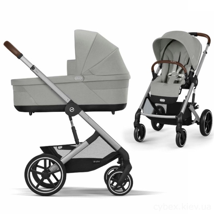 Stroller Cybex Balios S Lux Silver 2 in 1 Stone Grey