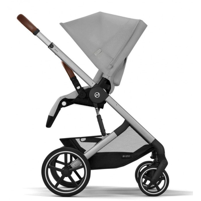 Cybex Balios S Lux SLV Stone Grey carrycot Ocean Blue stroller 2 in 1