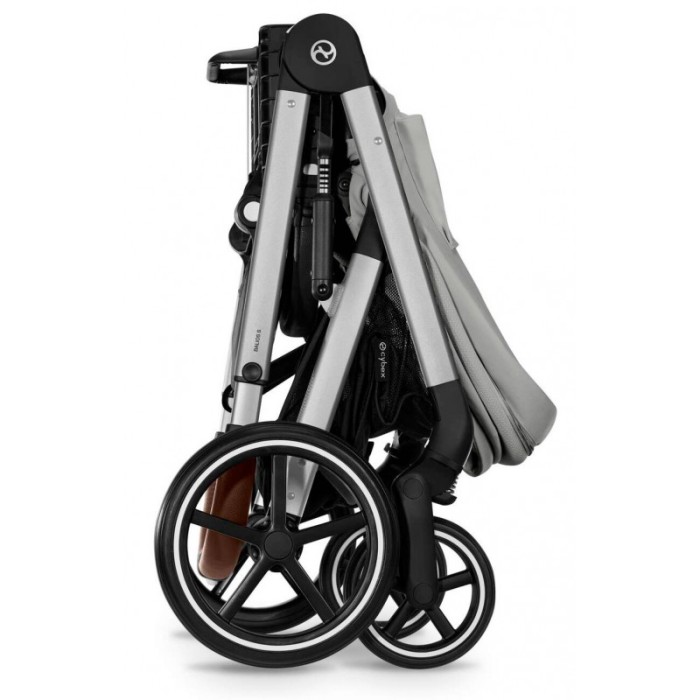 Cybex Balios S Lux SLV Stone Grey carrycot Ocean Blue stroller 2 in 1