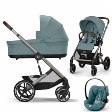 Stroller Cybex Balios S Lux 3 in 1 Stormy Blue car seat  Cloud G plus