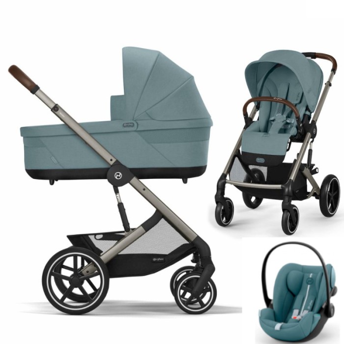 Stroller Cybex Balios S Lux 3 in 1 Stormy Blue car seat  Cloud G plus