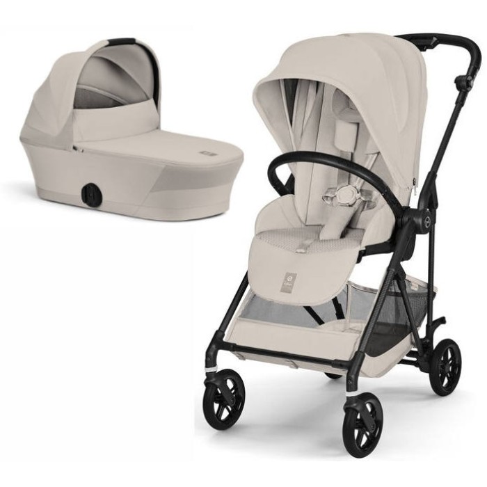 Stroller Cybex Melio 2 in 1 Carbon Dune Grey