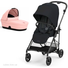 Stroller Cybex Melio 2 in 1 Carbon Magic Black Candy Pink