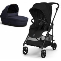 Коляска Cybex Melio 2 в 1 Carbon Magic Black Dark Blue