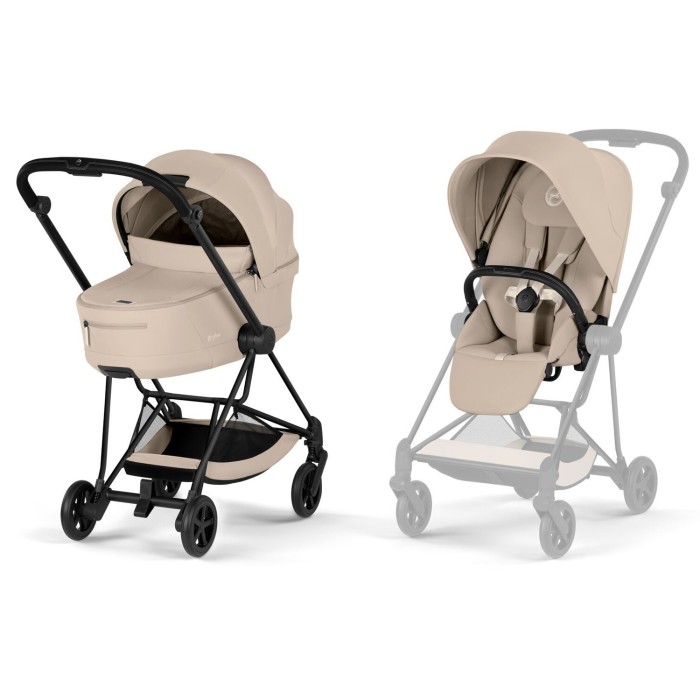 Cybex Mios Comfort 5.0 stroller 2 in 1 Cozy Beige chassis Matt Black
