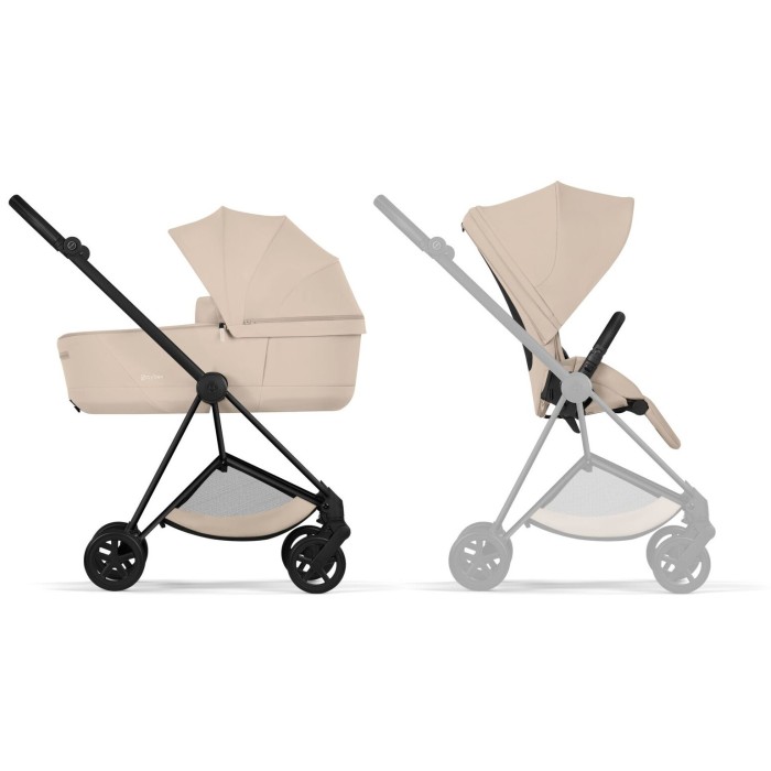 Cybex Mios Comfort 5.0 stroller 2 in 1 Cozy Beige chassis Matt Black