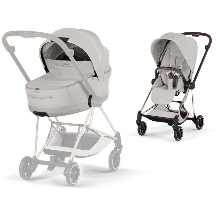 Cybex Mios Style Collection 5.0 stroller 2 in 1 City Grey chassis Rose Gold