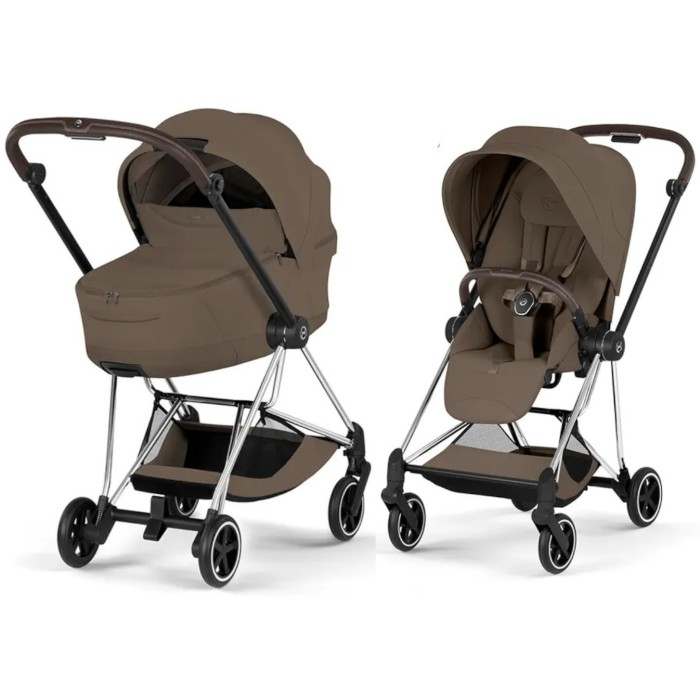 Cybex Mios Style Collection 5.0 stroller 2 in 1 Coconut Brown chassis Chrome