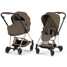 Cybex Mios Style Collection 5.0 stroller 2 in 1 Coconut Brown chassis Rose Gold