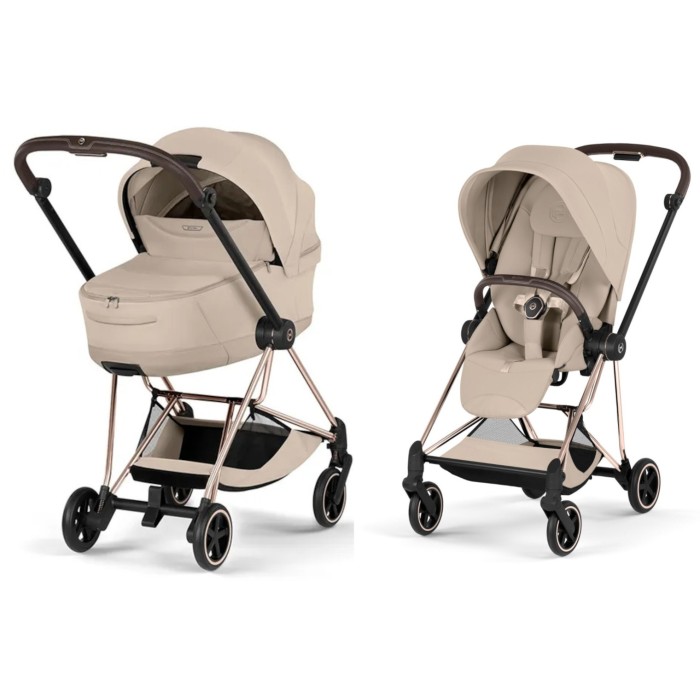 Cybex Mios Style Collection 5.0 stroller 2 in 1 Cozy Beige chassis Rose Gold