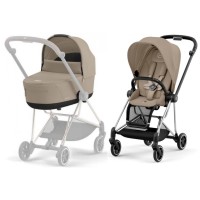 Cybex Mios 4.0 stroller 2 in 1 Cozy Beige chassis Chrome Black