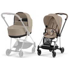 Cybex Mios 4.0 stroller 2 in 1 Cozy Beige chassis Chrome Brown