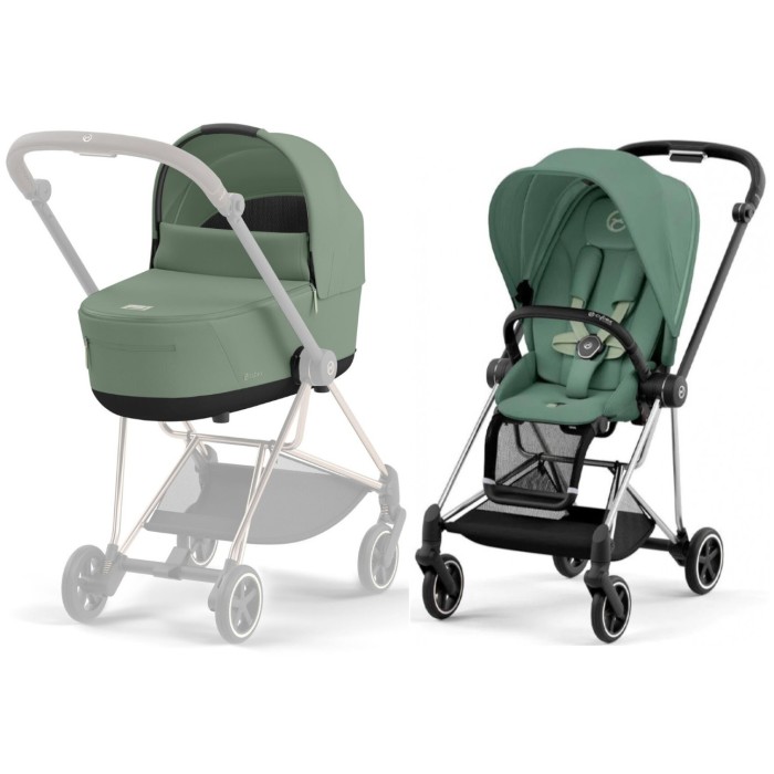 Cybex Mios 4.0 stroller 2 in 1 Leaf Green chassis Chrome Black