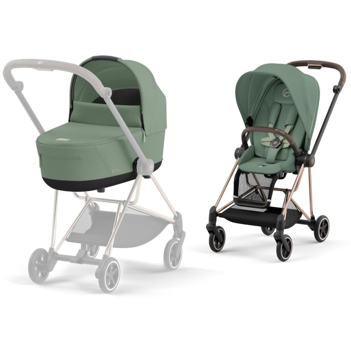 Cybex Mios 4.0 stroller 2 in 1 Leaf Green chassis Rose Gold