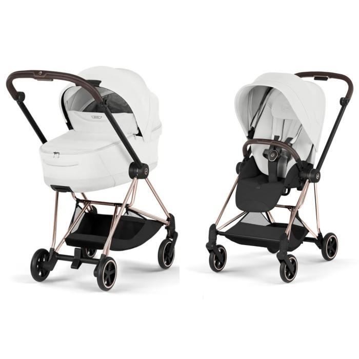 Cybex Mios Style Collection 5.0 stroller 2 in 1 Off White chassis Rose Gold
