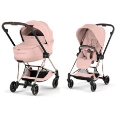 Cybex Mios Style Collection 5.0 stroller 2 in 1 Peach Pink chassis Rose Gold