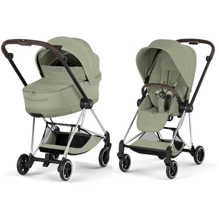 Cybex Mios Style Collection 5.0 stroller 2 in 1 Sage Green chassis Chrome