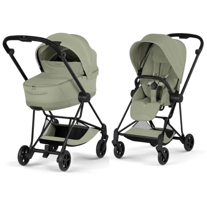 Cybex Mios Style Collection 5.0 stroller 2 in 1 Sage Green chassis Matt Black