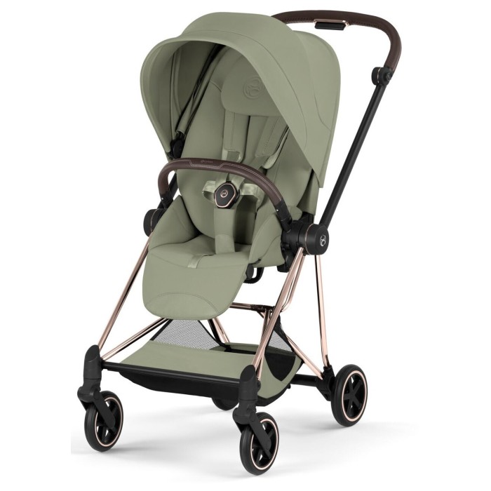 Cybex Mios Style Collection 5.0 stroller 2 in 1 Sage Green chassis Rose Gold