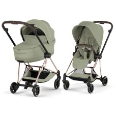 Cybex Mios Style Collection 5.0 stroller 2 in 1 Sage Green chassis Rose Gold