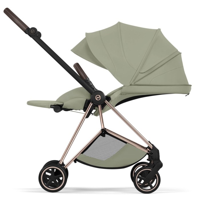 Cybex Mios Style Collection 5.0 stroller 2 in 1 Sage Green chassis Rose Gold