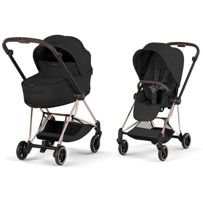 Cybex Mios Style Collection 5.0 stroller 2 in 1 Sepia Black chassis Rose Gold