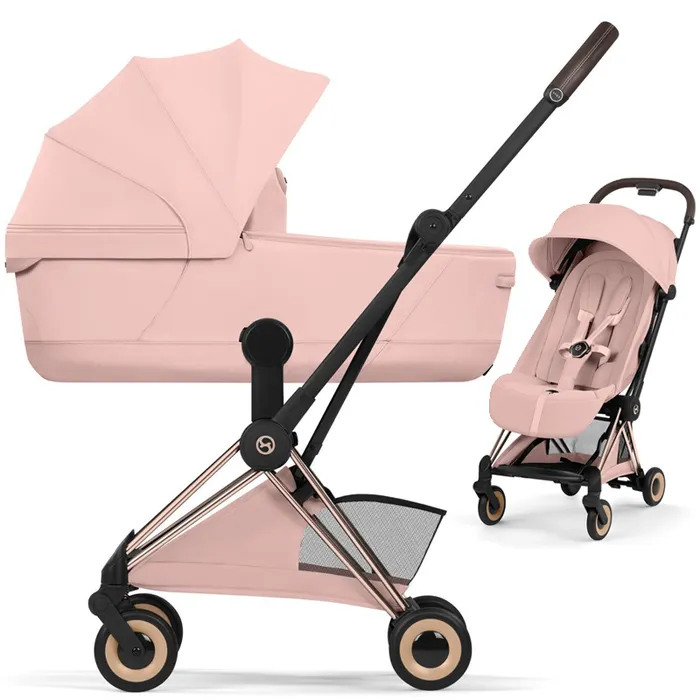 Cybex Coya Style Peach Pink шасі Rose Gold коляска 2 в 1