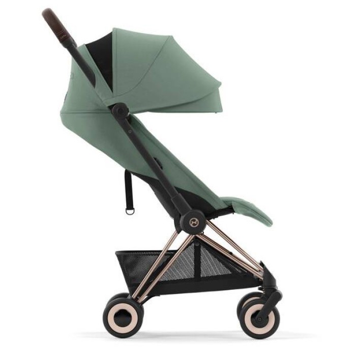Cybex Coya Leaf Green frame rosegold stroller