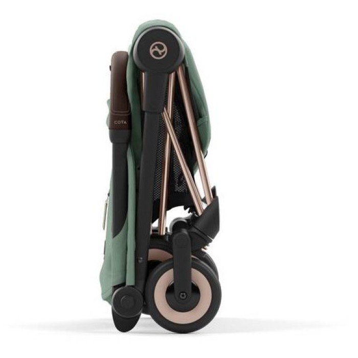 Cybex Coya Leaf Green frame rosegold stroller