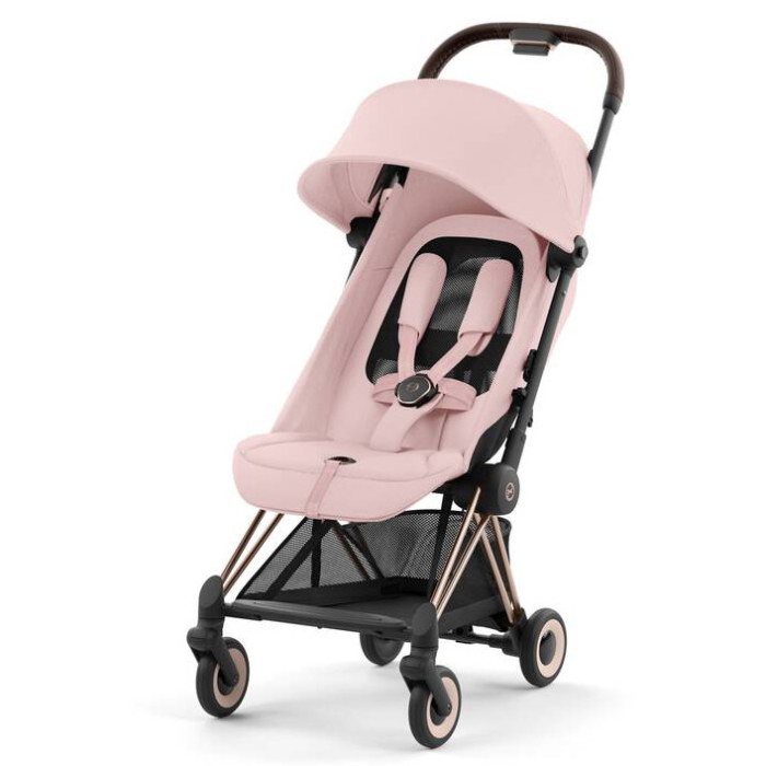 Cybex Coya Peach Pink frame rosegold stroller