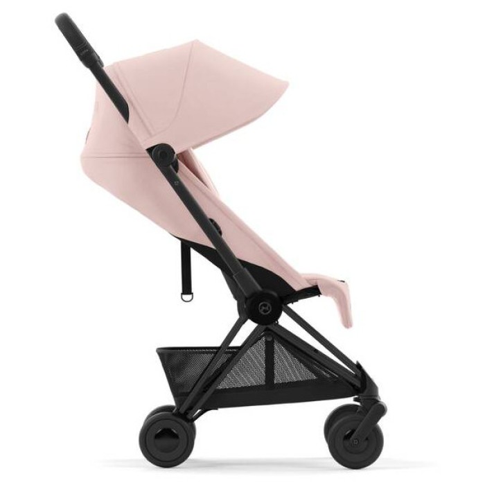 Cybex Coya Peach Pink frame matt black stroller