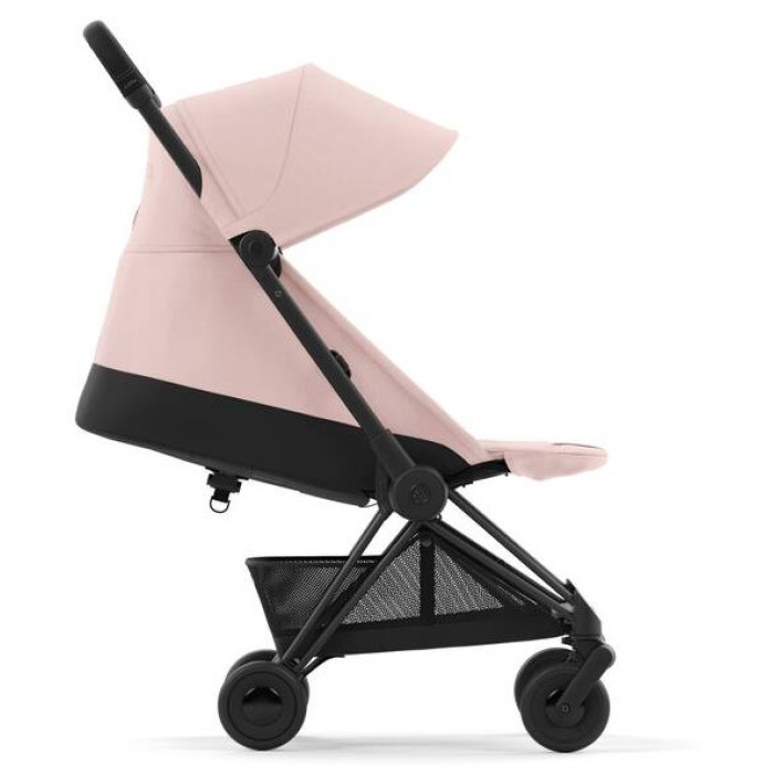 Cybex Coya Peach Pink frame matt black stroller